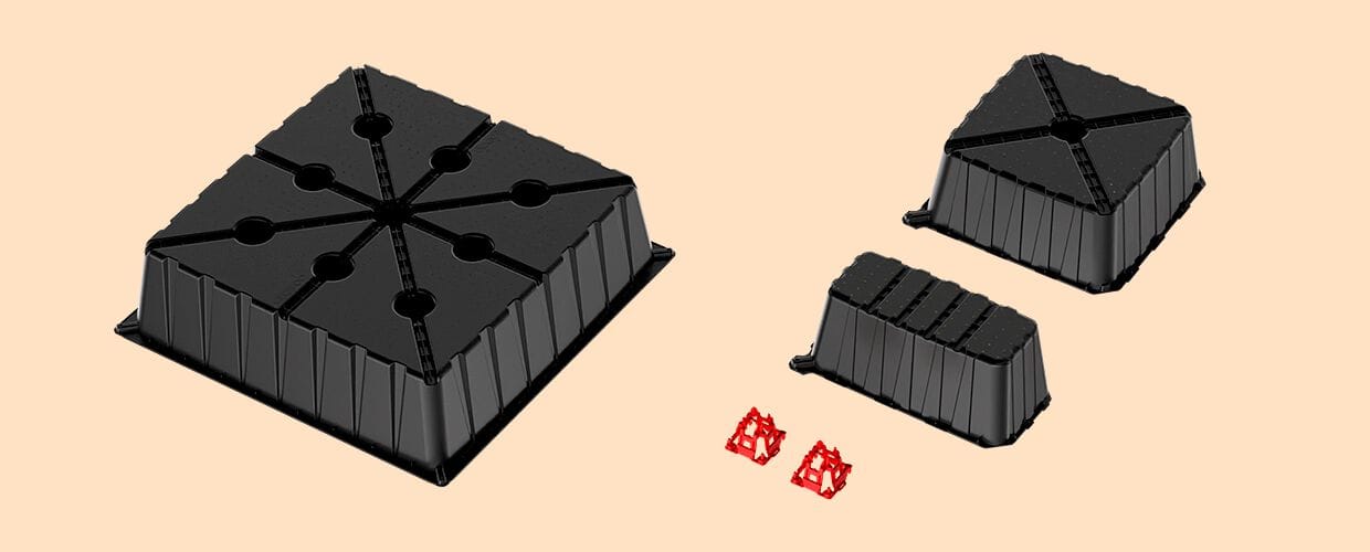 Модульная опалубка с утечкой из переработанного полипропилена Geoplast GEOPOD ARCH-00007465