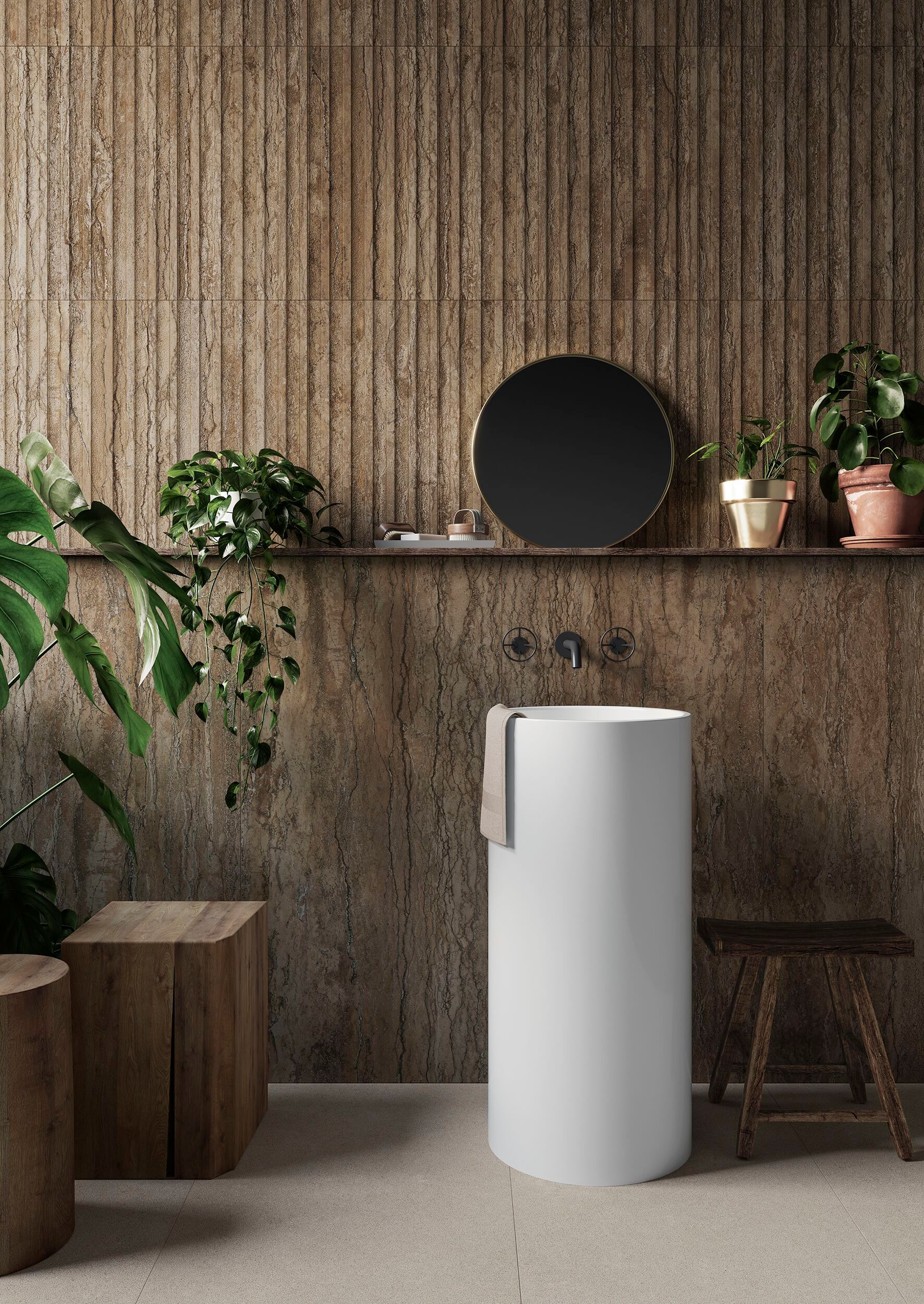 Мраморный эффект глазурованного керамогранита/напольного покрытия Gayafores TRAVERTINO ARCH-00120800 - Вид №8