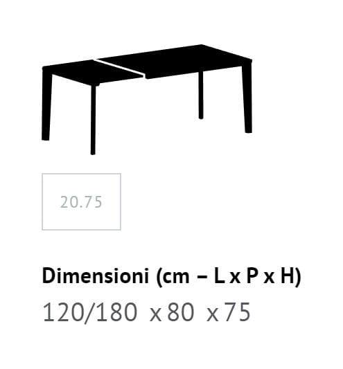 Выдвижной металлический обеденный стол и Супермармо Bontempi Casa ECHO ARCH-00029914 - Вид №9