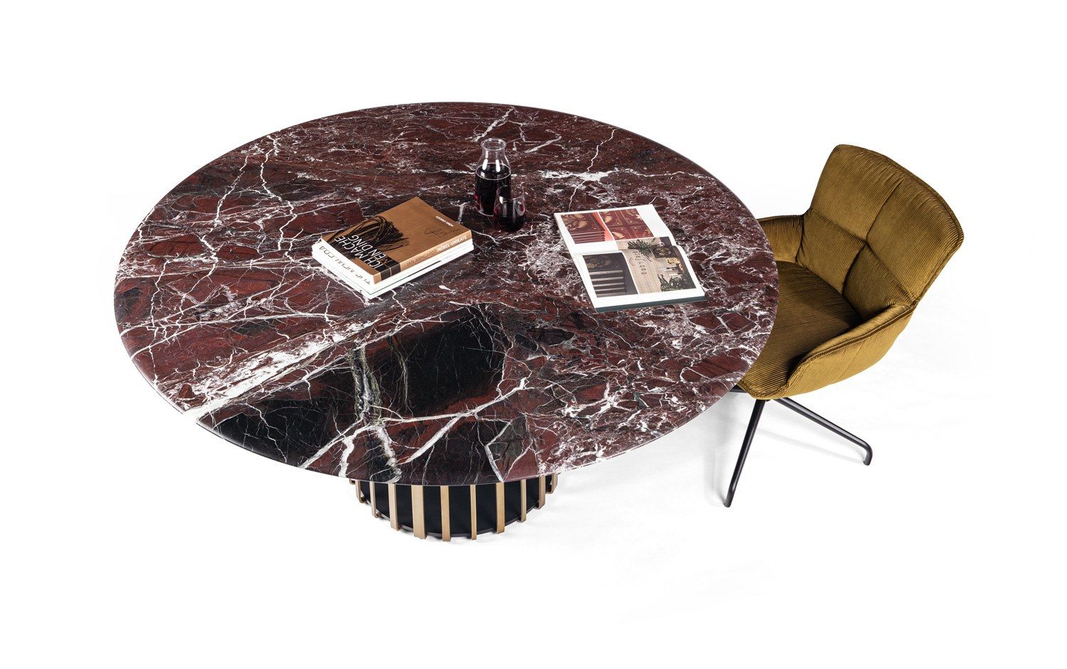 Круглый обеденный стол из массива дерева с Lazy Susan JANUA BC 07 BASKET ARCH-00077084 - Вид №9