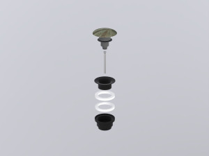 PIL01NM--BP Универсальный донный клапан click/clack черный матовый с керамической крышкой cielo Запасные части и аксессуары