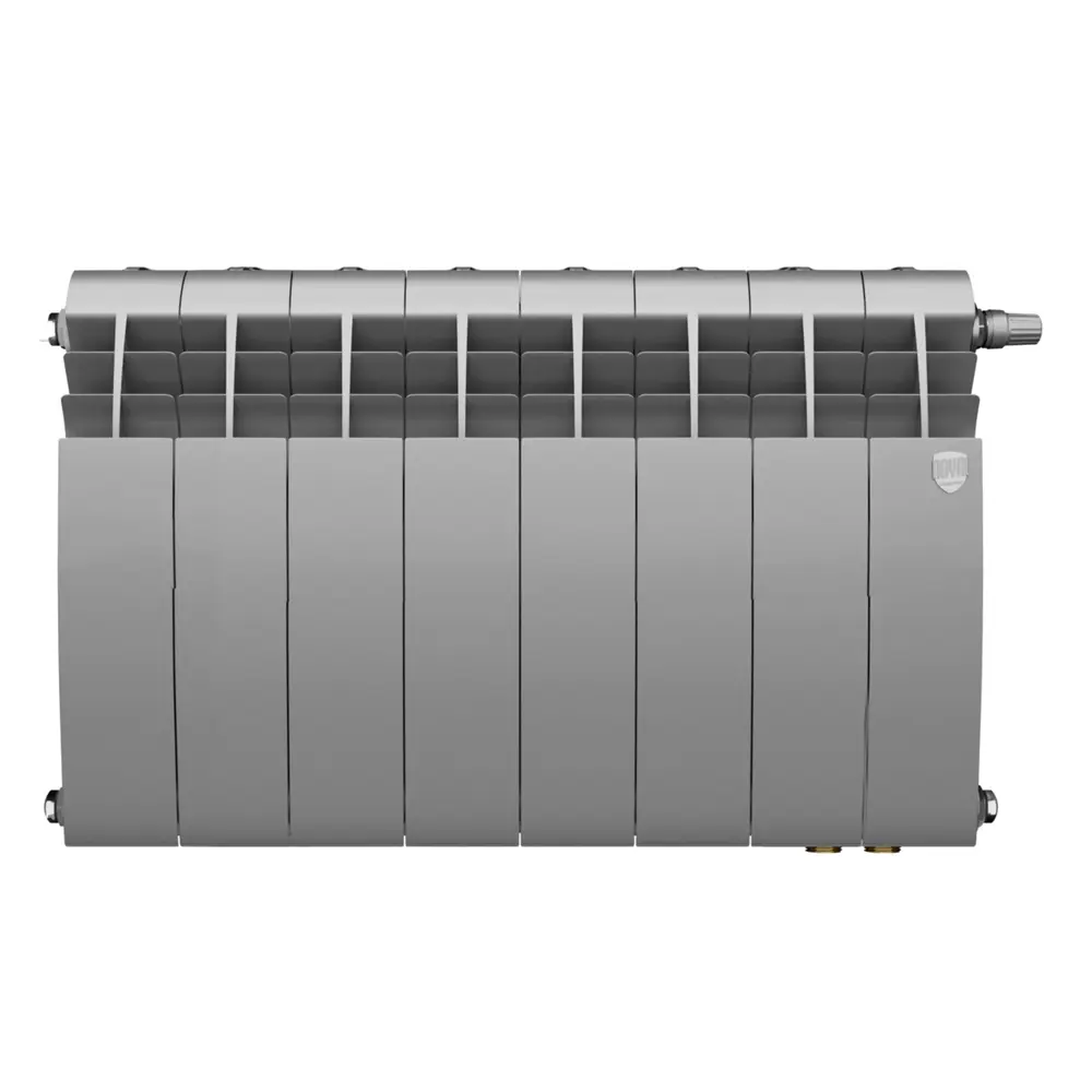 Радиатор секционный Royal Thermo Biliner 350/87 8 секций нижнее подключение биметалл серый 89391452 STLM-2089042 Отсутствует