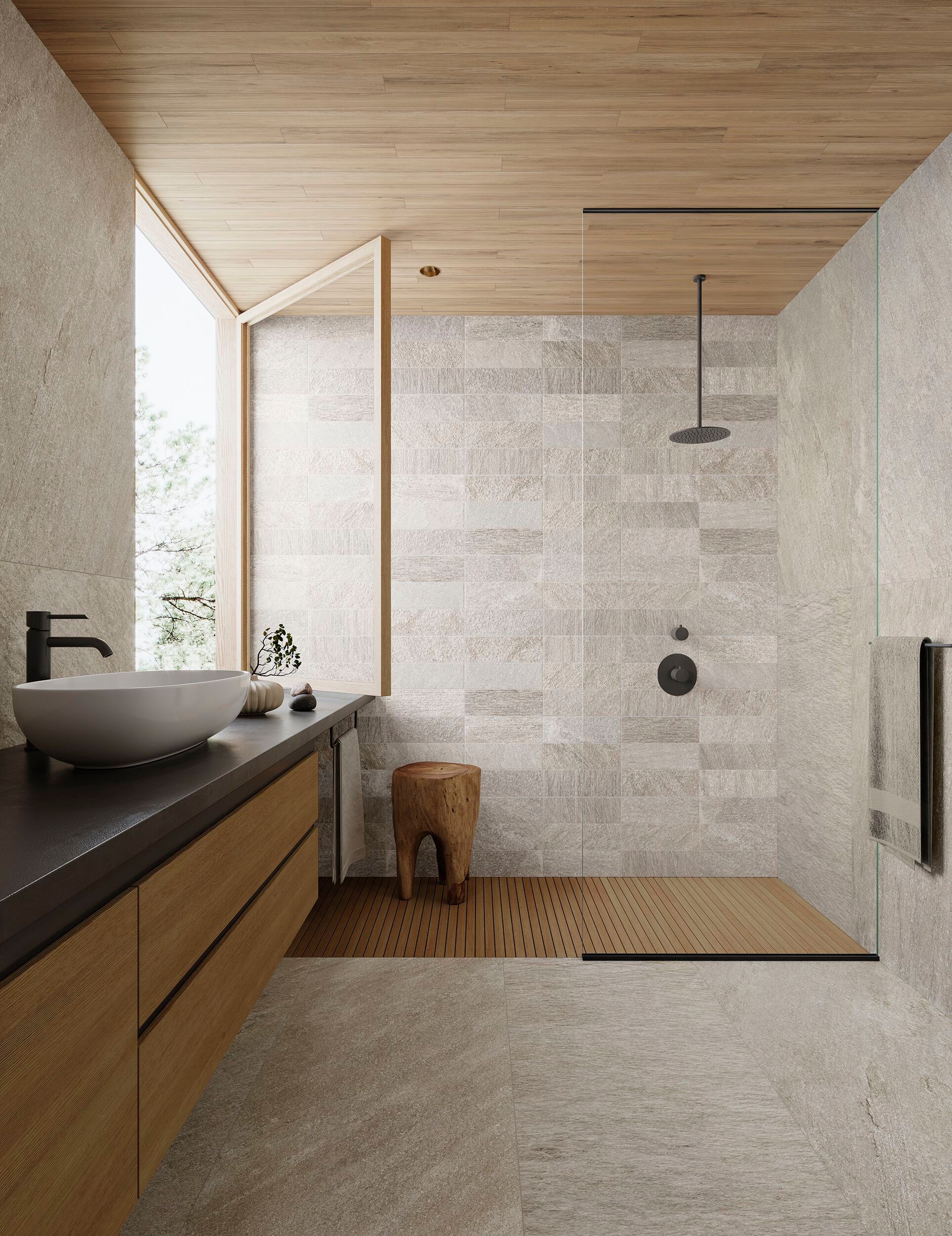 Противоскользящее напольное покрытие из керамогранита с эффектом камня Gayafores QUARTZ ARCH-00070590 - Вид №1