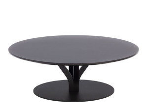 Низкий круглый журнальный столик для гостиной