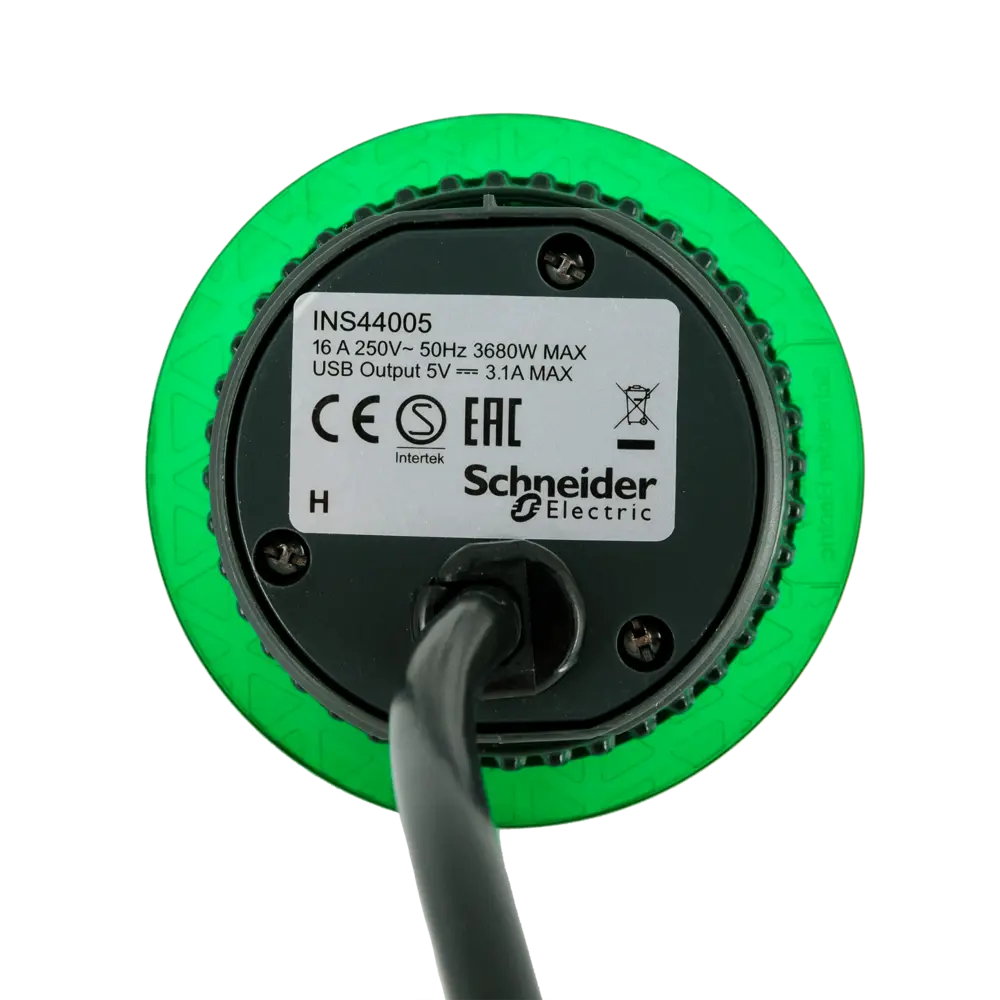 Розетка встраиваемая в столешницу Schneider Unica System 1 розетка с заземлением 1 USB 2 м 3670 Вт цвет антрацит SYSTEME ELECTRIC STLM-2200707 - Вид №2