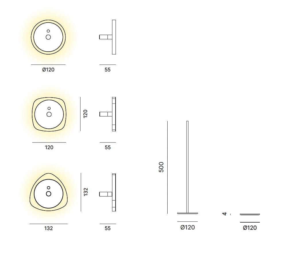 Светодиодная настольная лампа из поликарбоната Quadrifoglio Group Design Lighting ARCH-00082438 - Вид №16