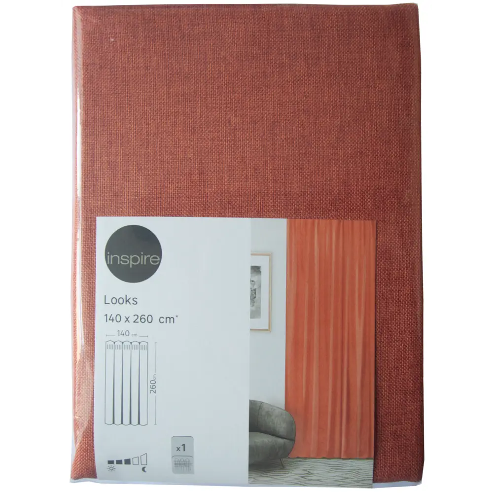Штора на ленте Seasons Looks 140х260 см Soda1 цвет оранжевый STLM-2044150 - Вид №6