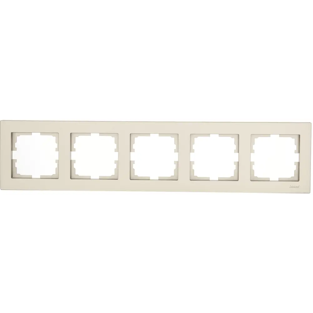 Рамка Lezard Vesna для розеток и выключателей на 5 модулей, цвет титан 87103824 STLM-1567312