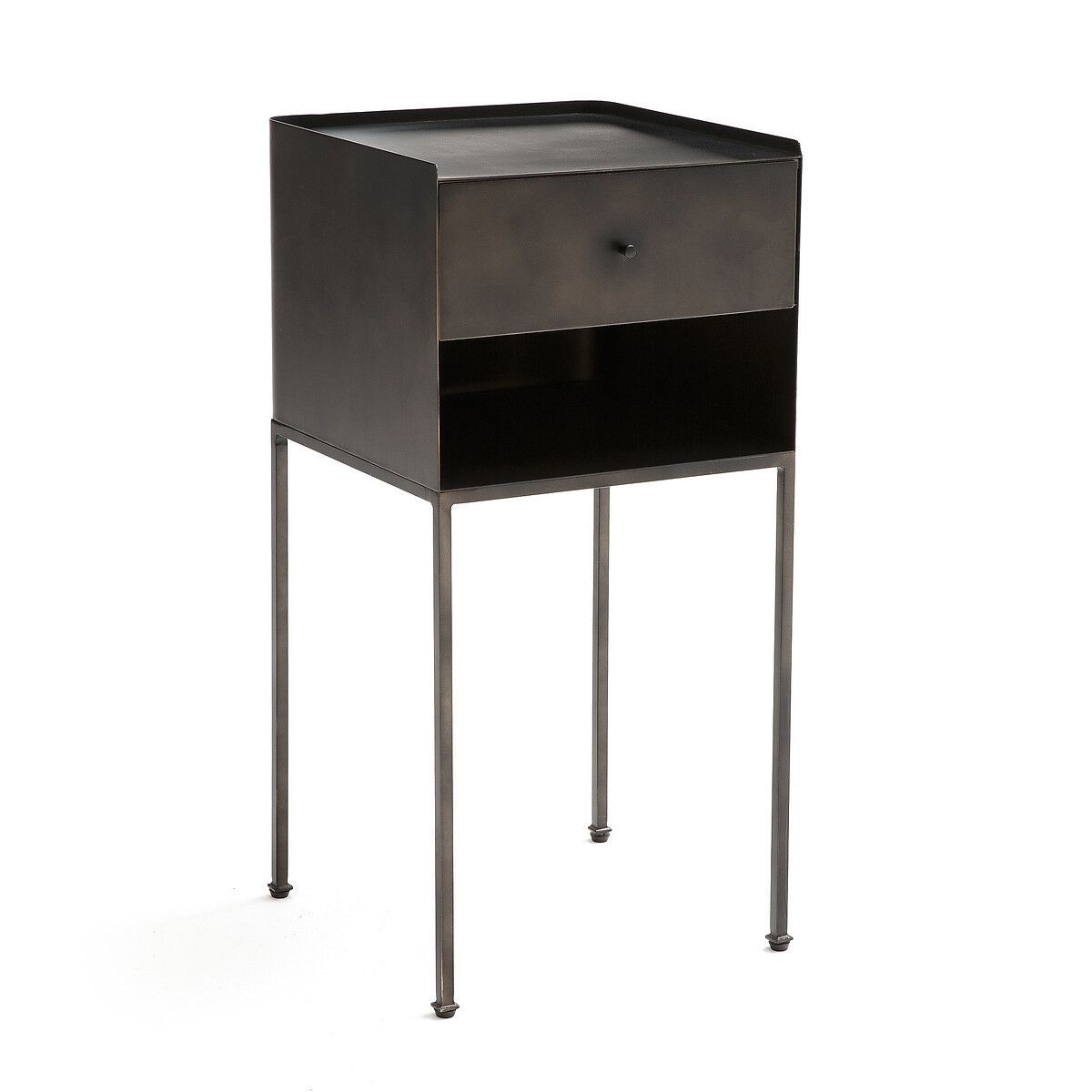 Металлическая квадратная прикроватная тумбочка с ящиками AMPM YAZDAN ARCH-00028930 - Вид №1