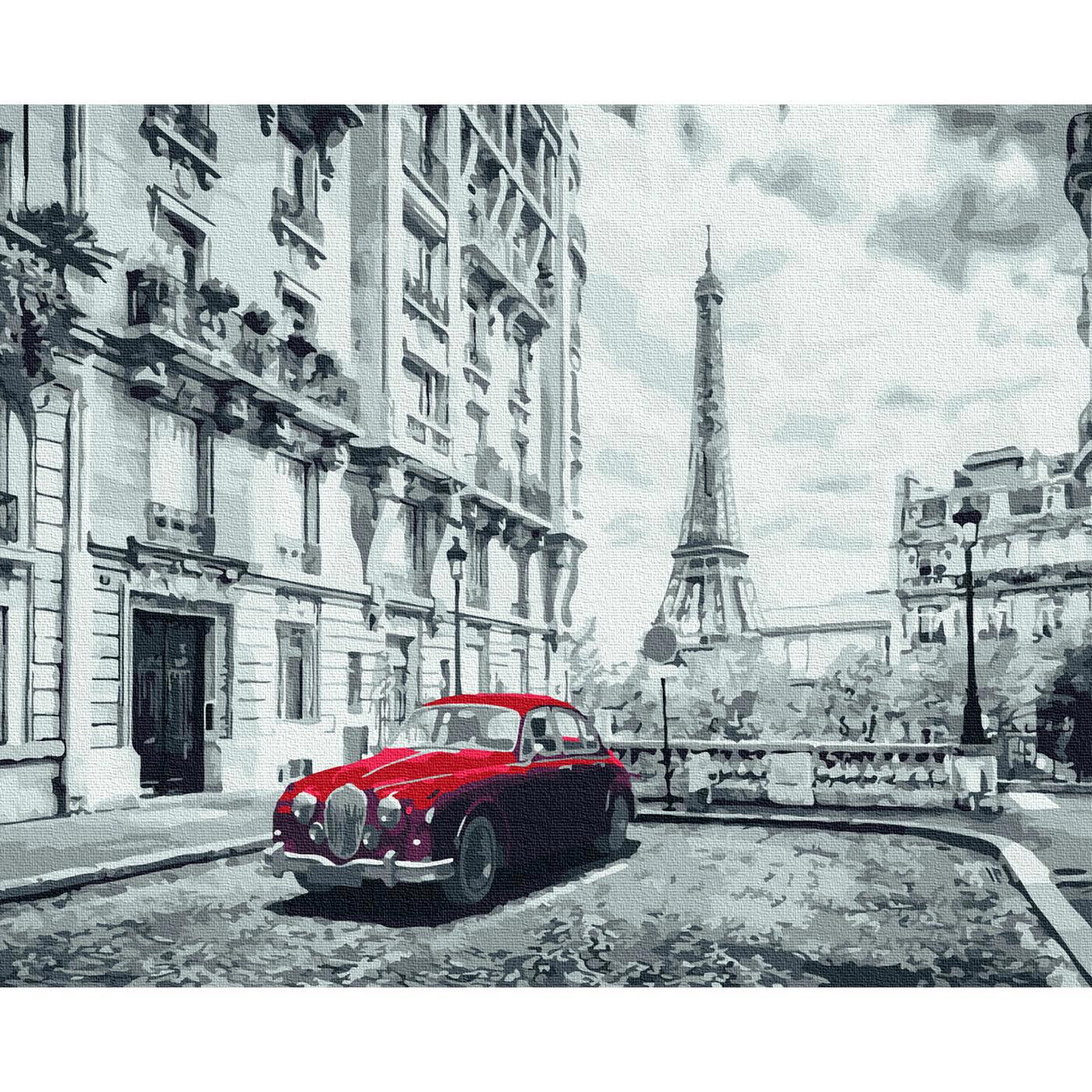 90305094 Картина по номерам 40х50 см Авто на улице Парижа (15 цветов) STLM-0176453 MOLLY