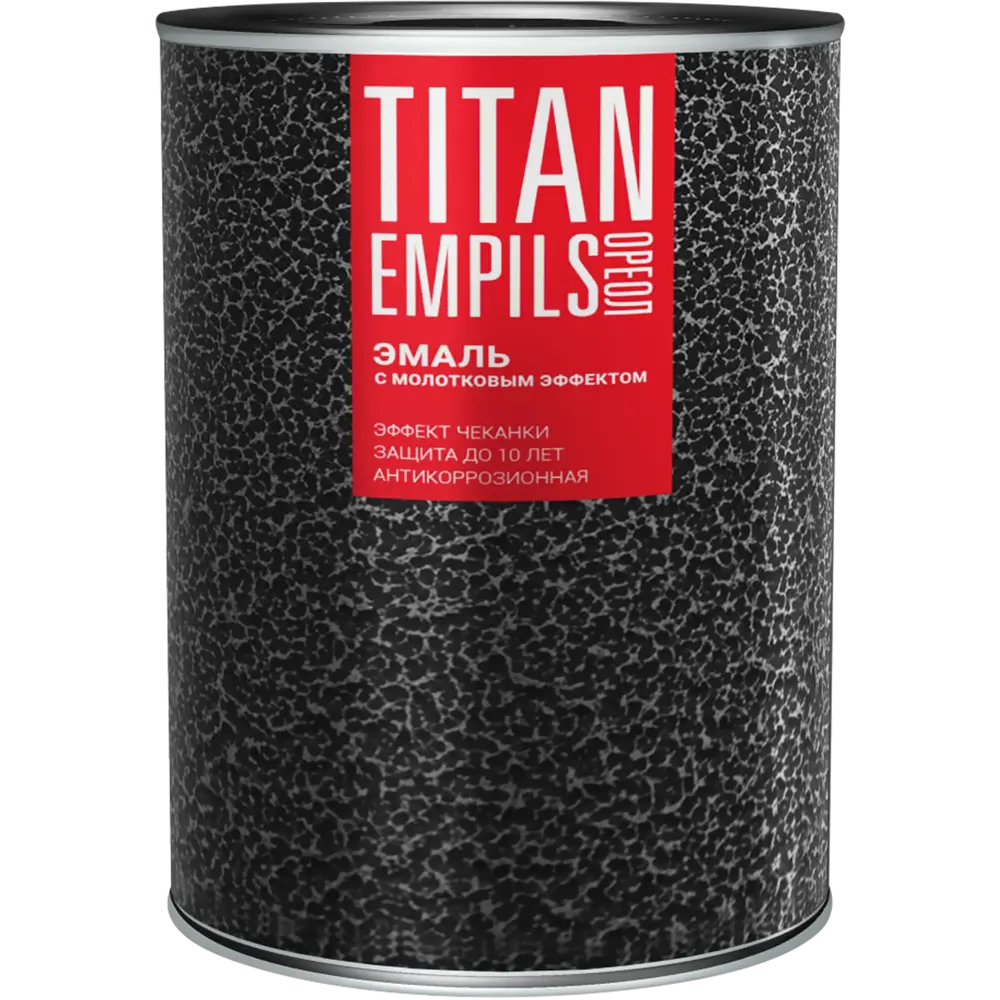 Грунт-эмаль 3 в 1 Ореол Titan молотковая цвет черный 0.8 кг STLM-2053255 - Вид №1