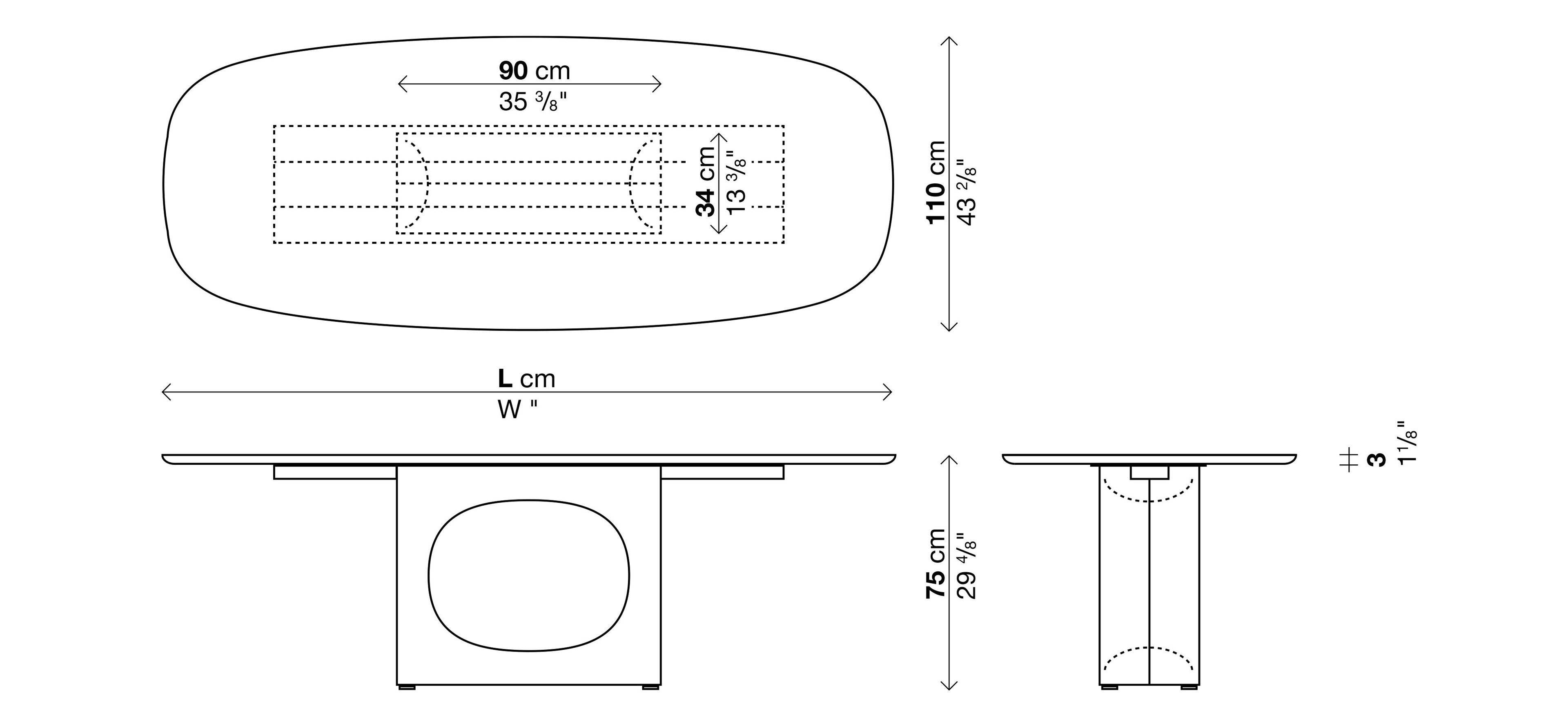 Овальный стол для гостиной Kristalia Holo ARCH-00064418 - Вид №5