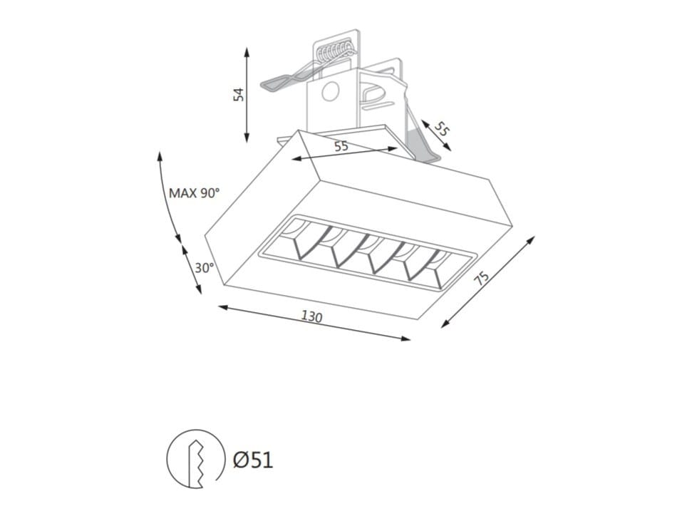 Несколько алюминиевых светодиодных утопленных прожекторов Essenzialed WALLY ARCH-00124436 - Вид №2