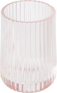 87506915 Стакан для зубных щеток стекло цвет розовый ТИМЬЯН STLM-0074266 VIDAGE