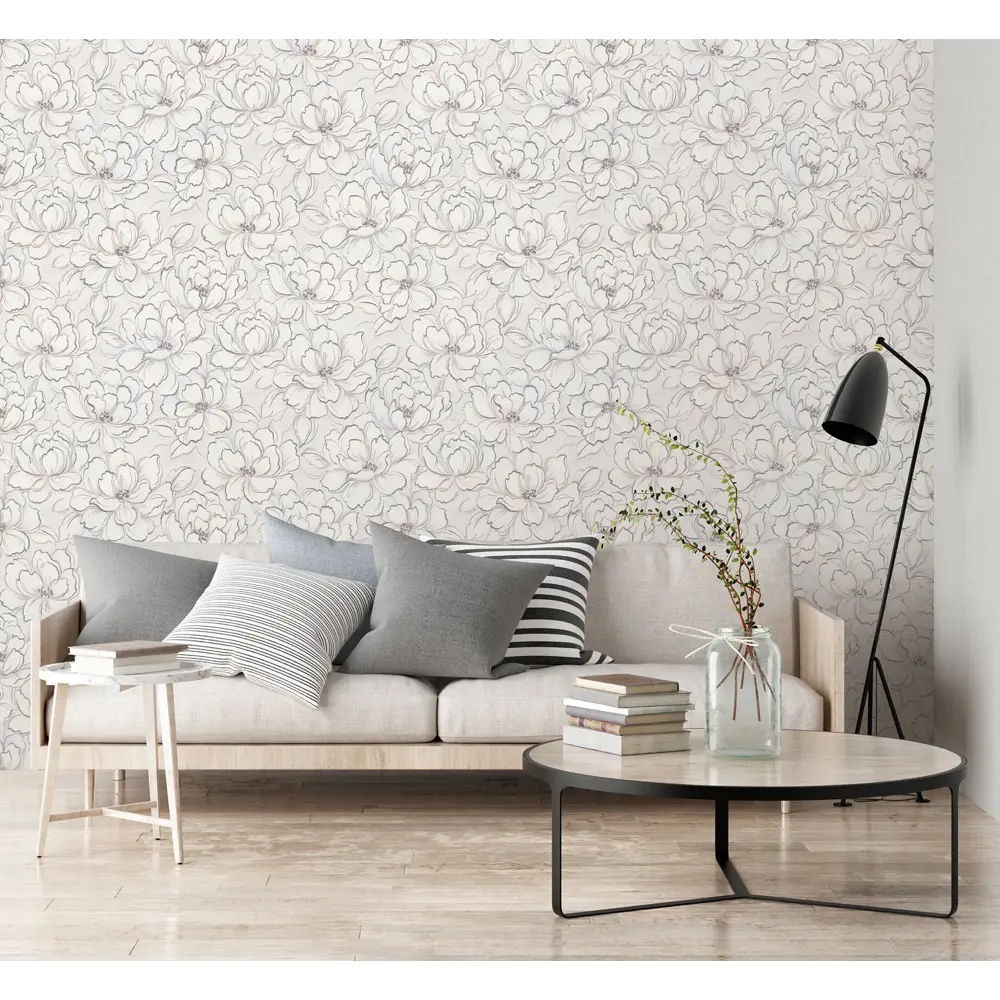 Обои флизелиновые Артекс Виола серые 1.06 м 10641-02 STLM-2102519 - Вид №3