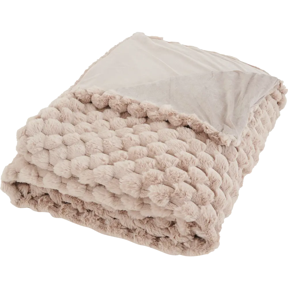 Santreyd Honeycomb — меховой плед бежевый 200x220 см 84720861 STLM-0053985