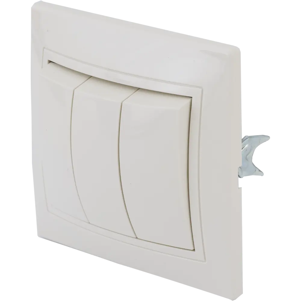 Выключатель TDM ELECTRIC Таймыр: 3-клавишный бежевый для скрытого монтажа 85591343 STLM-0064428