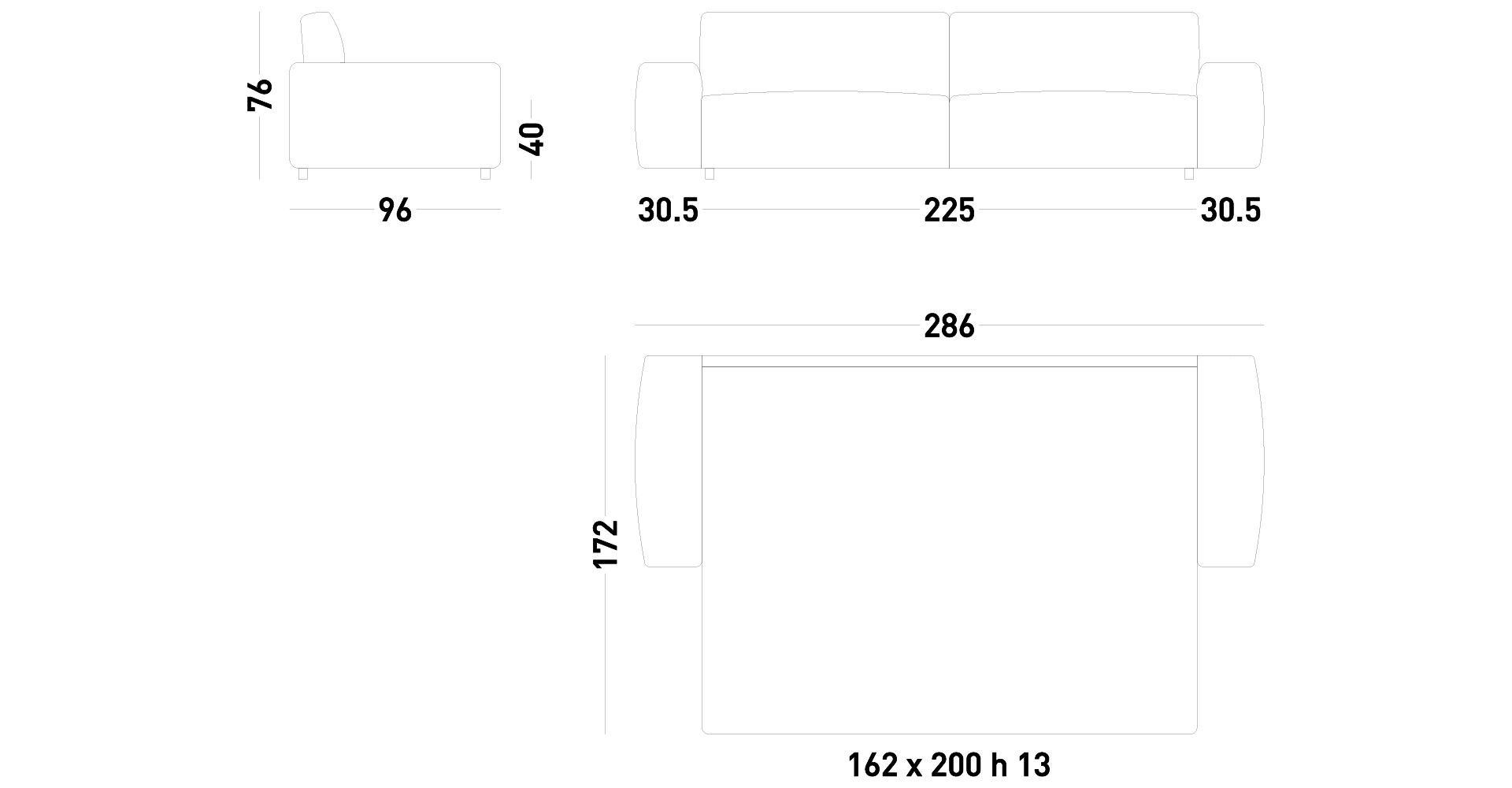 Ткань раскладной диван-кровать Dienne Salotti Sofabed ARCH-00108828 - Вид №12