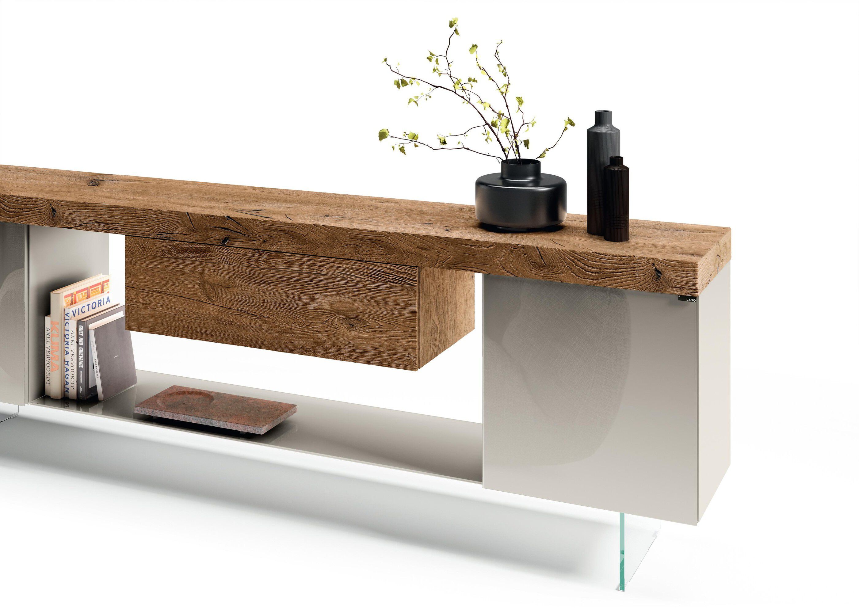 Шкаф из дерева и стекла Lago 36e8 ARCH-00061518 - Вид №1