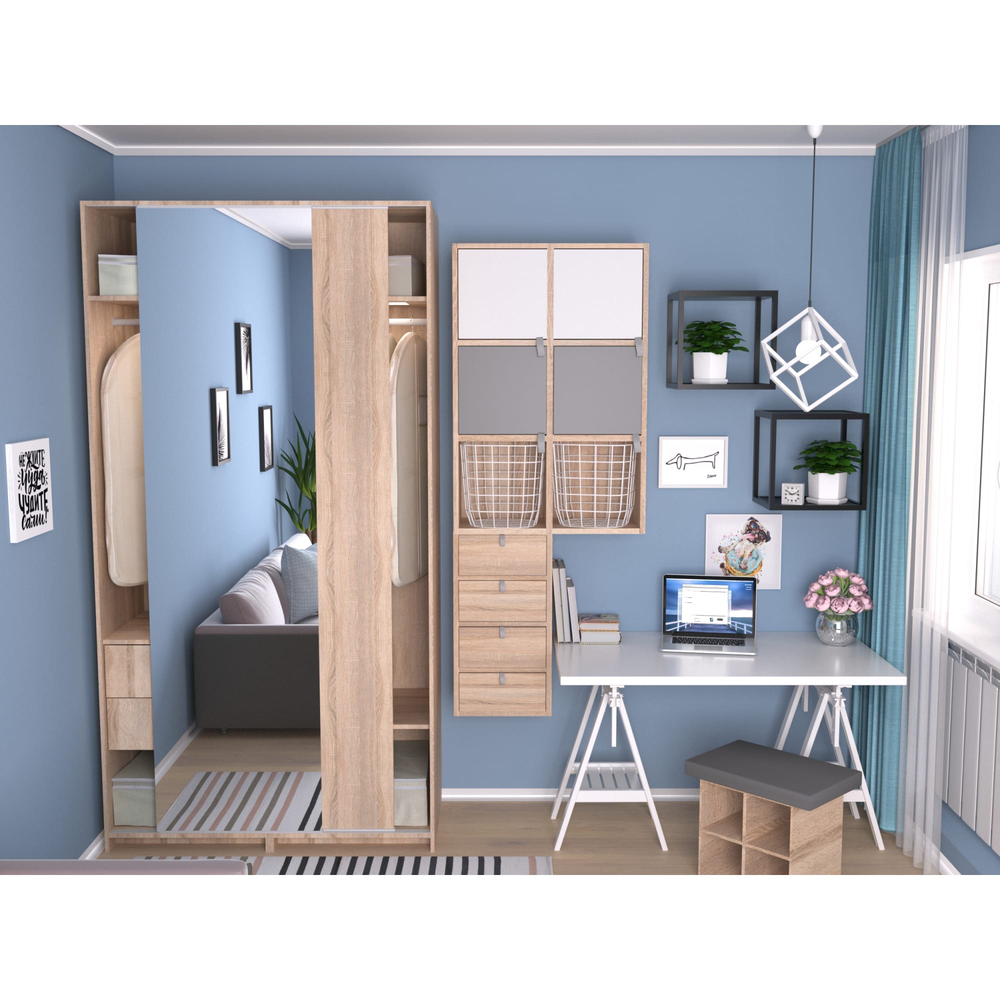 82368931 Полка для шкафа Лион 567x540x16 мм ЛДСП цвет белый 2 шт Santreyd  - Вид №6