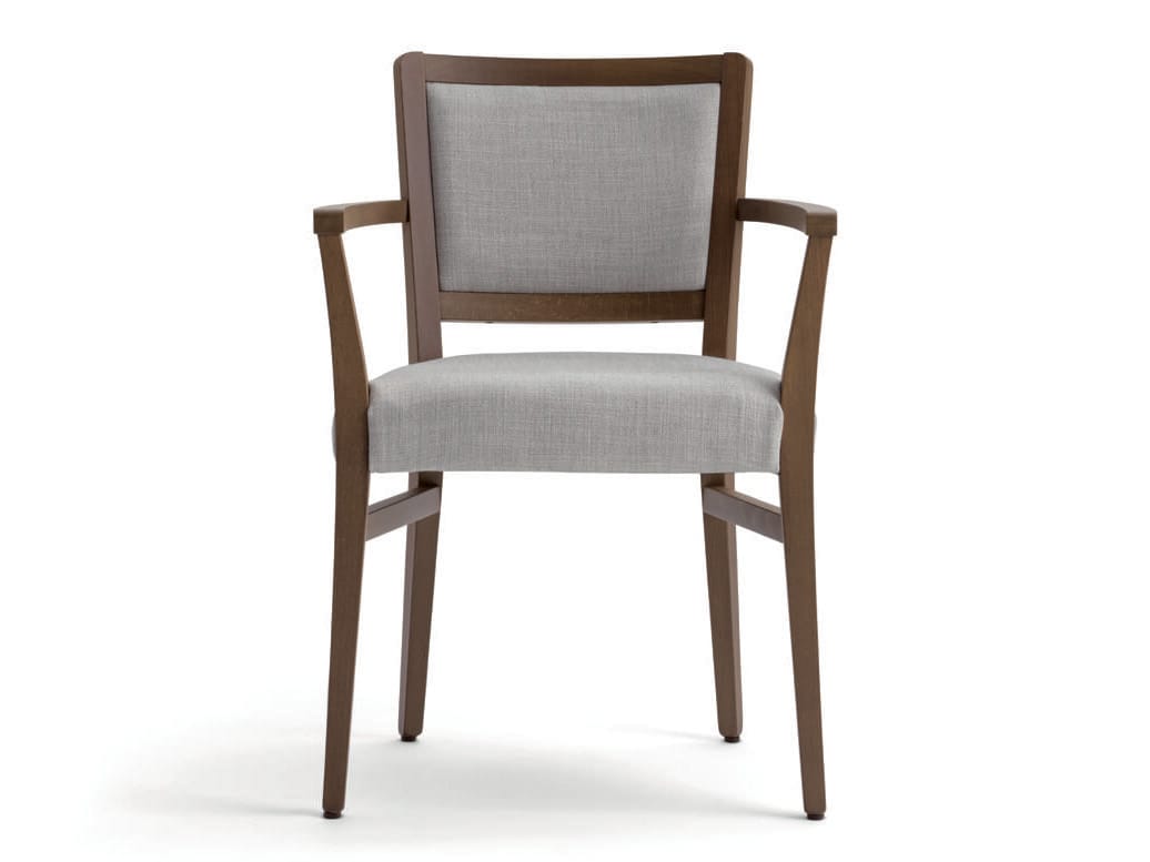 Мягкий стул из бука с подлокотниками Palma Moma ARCH-00114927