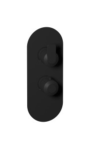 Комплект пластины и ручки C-67 термостатическая 1-ходовая вертикальная эллиптическая пластина WE ARE IB eua112npnc6 Matt Black Aqua