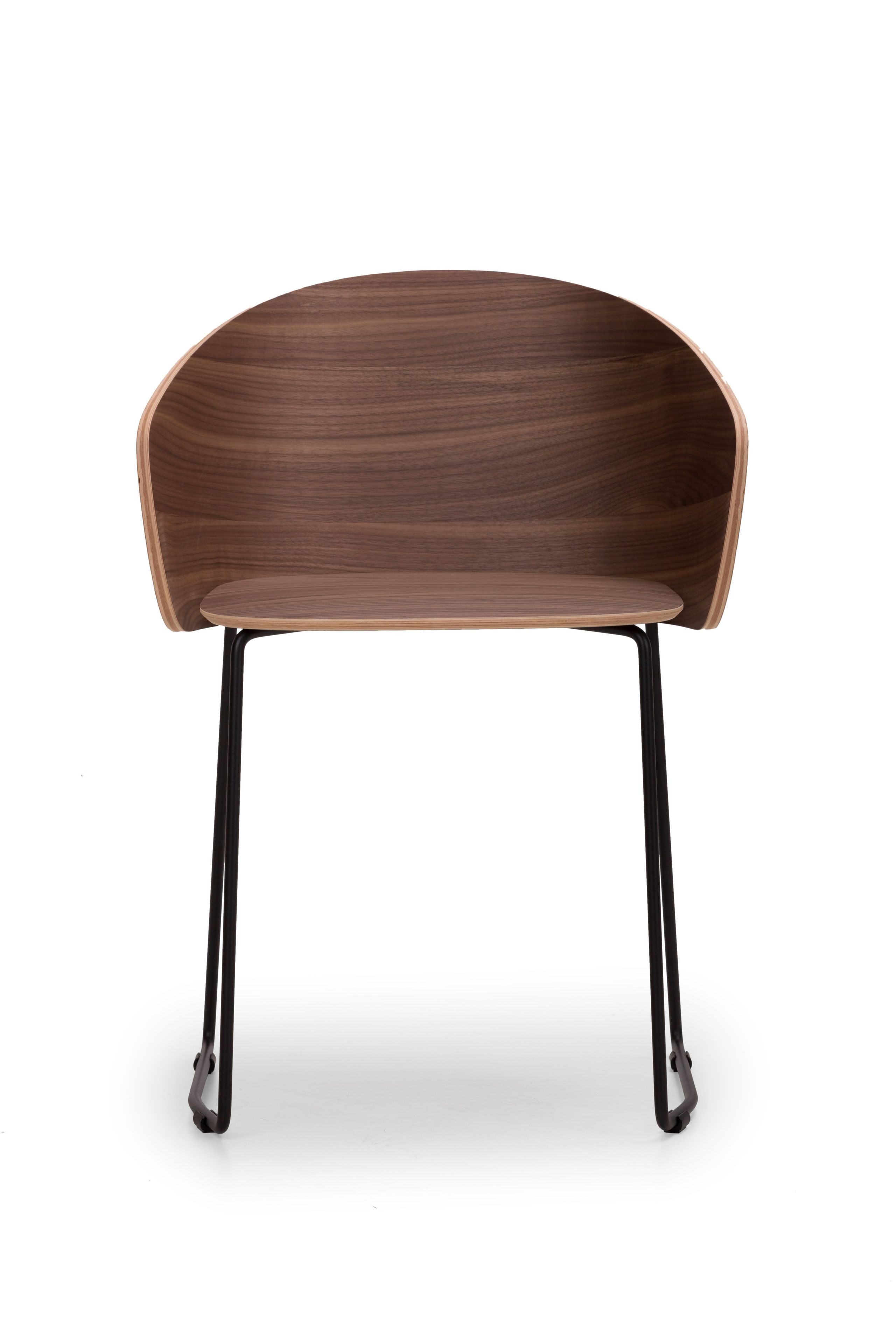 Стальной и деревянный стул с подлокотниками True Design Not Wood ARCH-00135527 - Вид №4