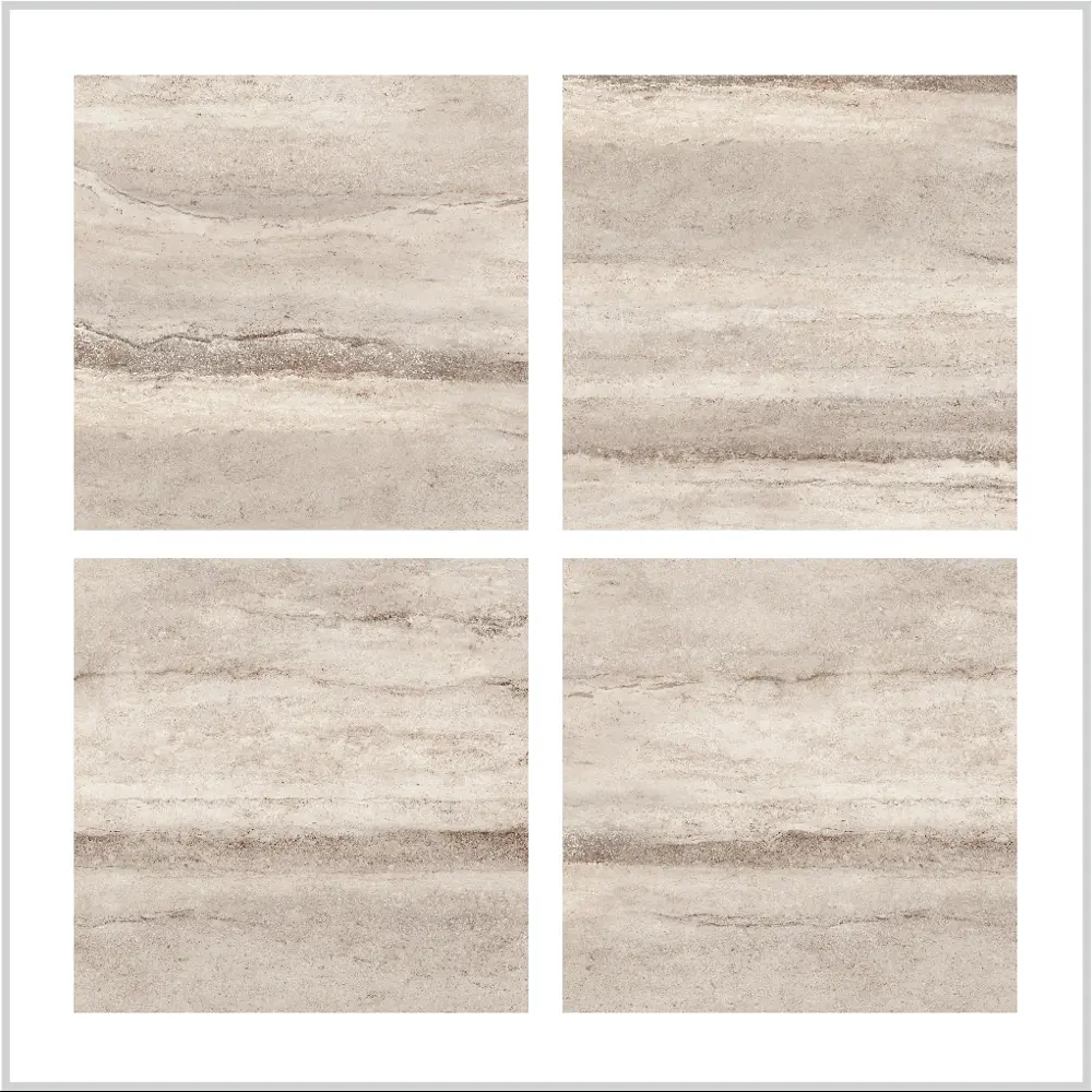 Керамогранит Ceramente Stellare Travertine Pro White 60×60 см 89348037 STLM-0949023 - Вид №1