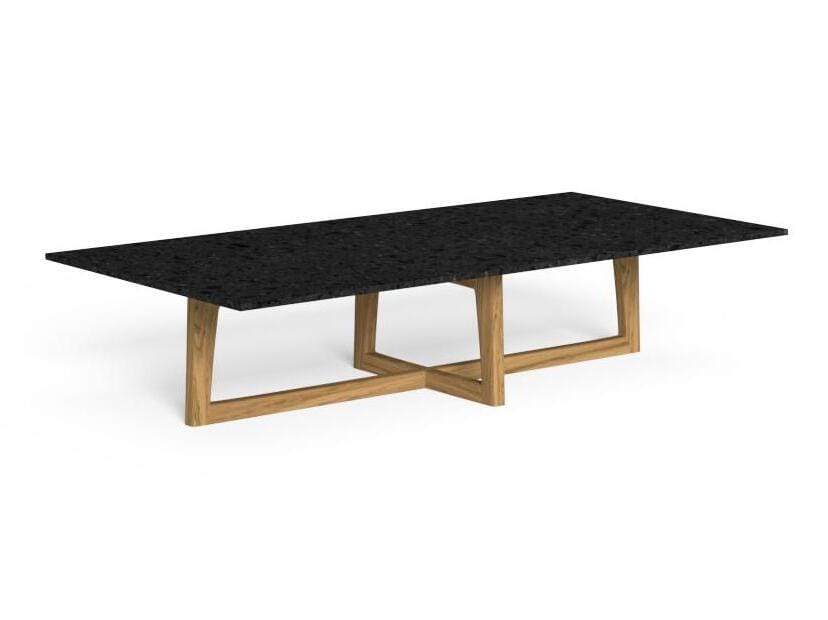 Прямоугольный стол для сада из тикового дерева и керамогранита Talenti Ever ARCH-00150064