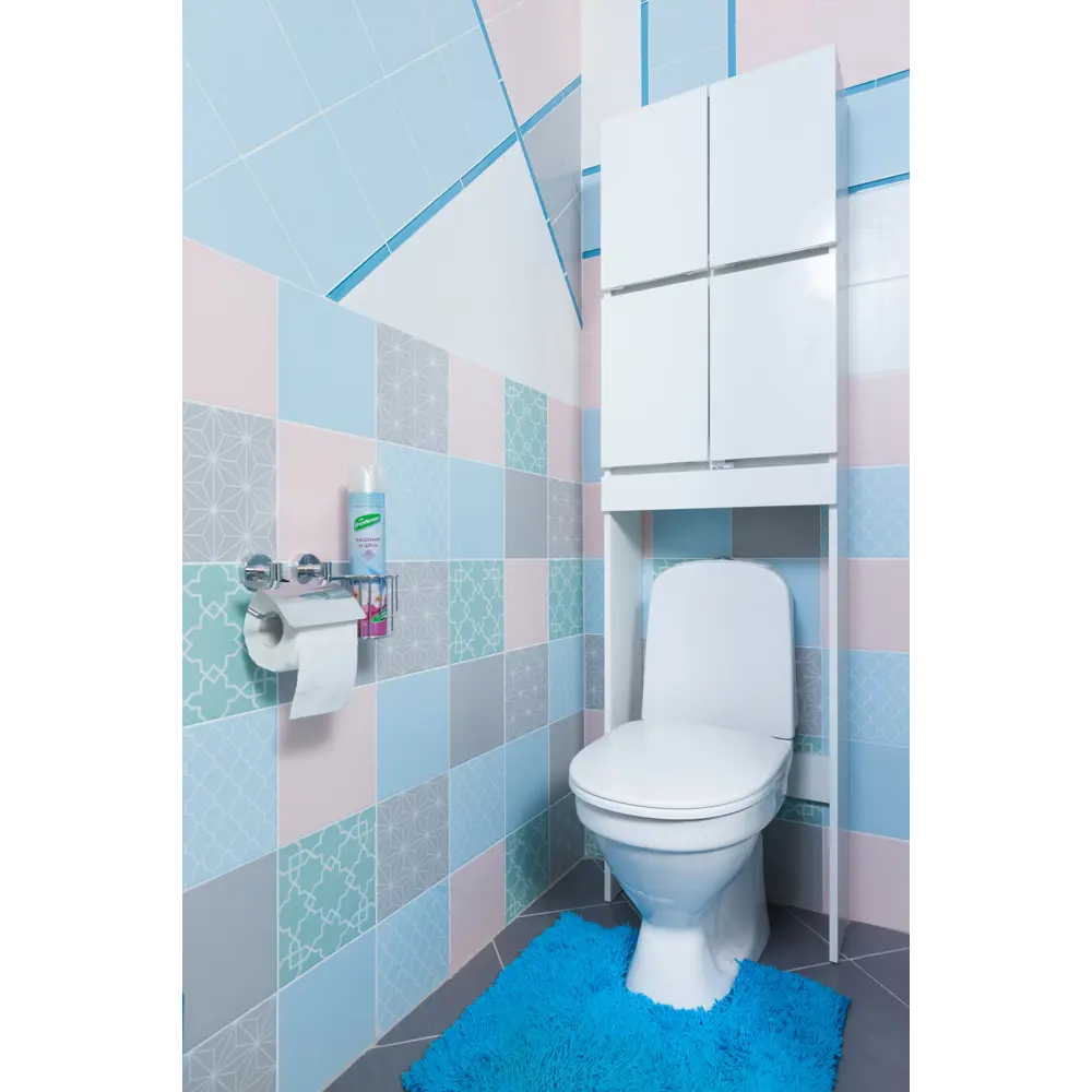 Коврик для туалета Sensea Twist, 55х55 см, микрофибра, цвет синий STLM-2044050 - Вид №3