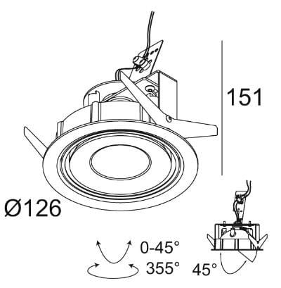 Круглый регулируемый светодиодный прожектор Deltalight Твитер ARCH-00054954 - Вид №4