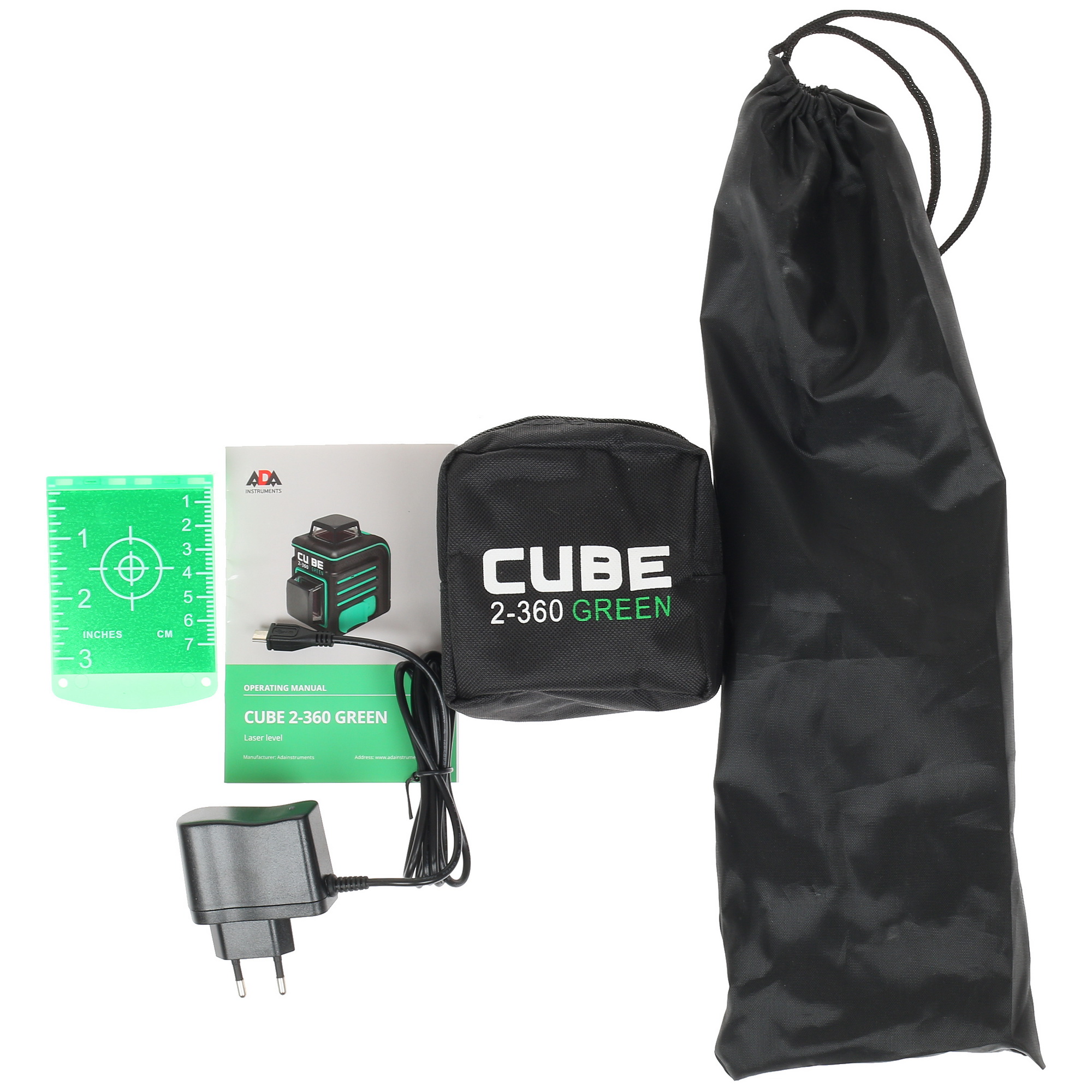 Лазерный нивелир ADA Cube 2-360 Green Professional Edition 1303872 STDN-0138862 - Вид №10