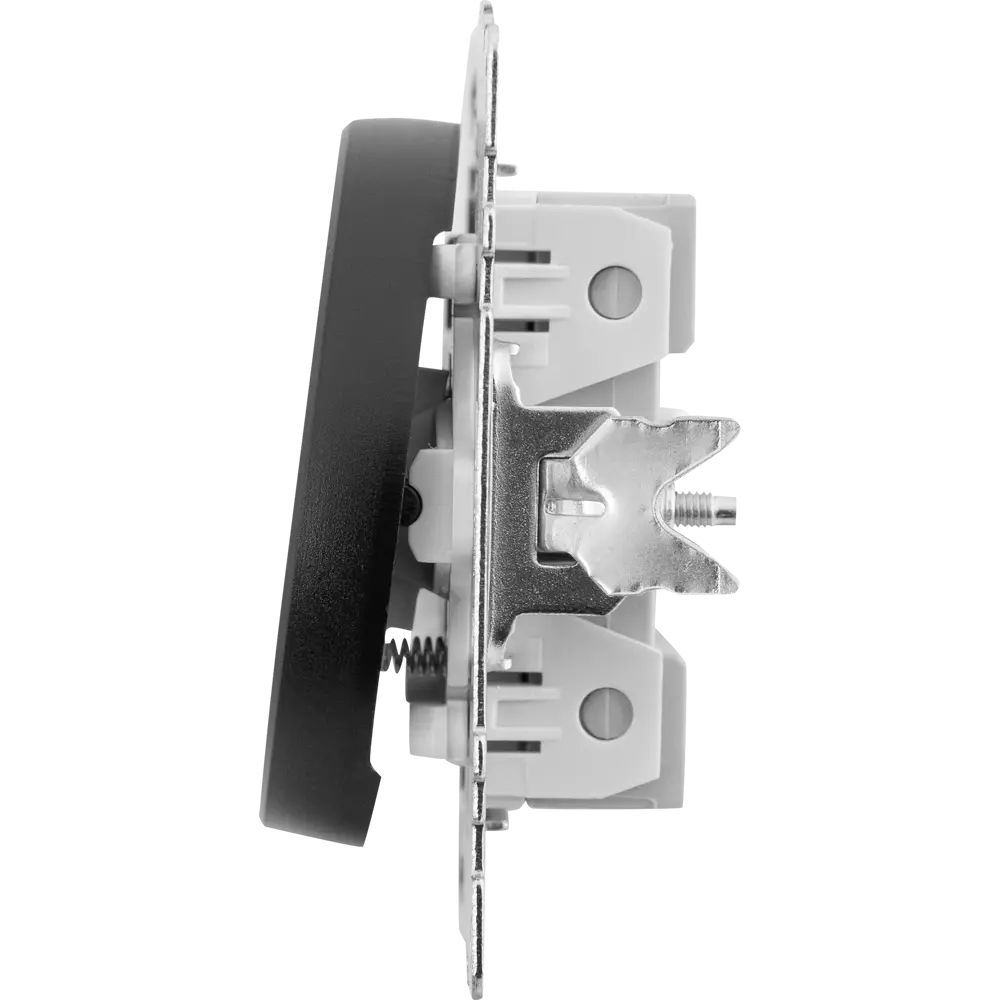 Выключатель встраиваемый Onekeyelectro 1 клавиша с самовозвратом цвет черный Florence STLM-2140338 - Вид №3