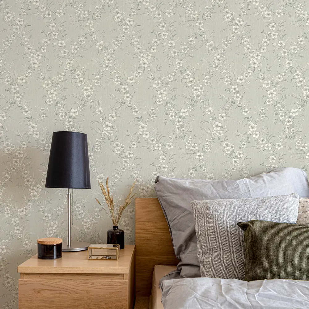 Обои флизелиновые Palitra Life Paradise зеленые с растительным орнаментом 89421277 STLM-1576314 - Вид №4