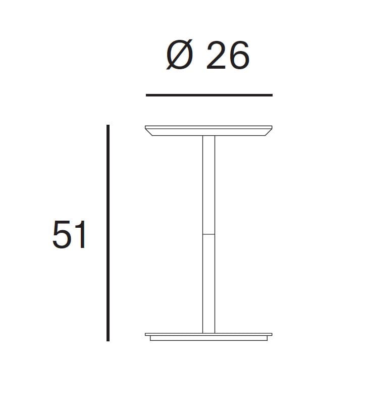 Высокий круглый журнальный столик из ясеня Blasco&Vila Row ARCH-00053708 - Вид №4