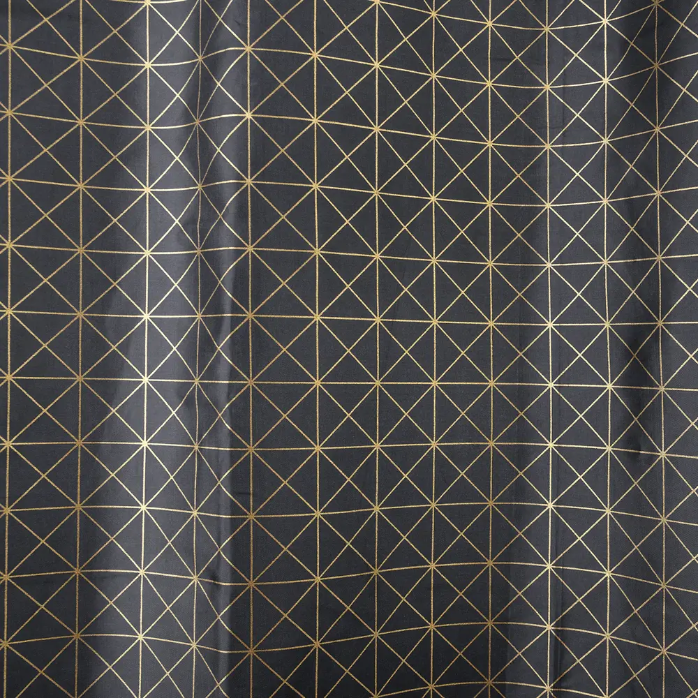 Штора для ванной Wess Grid Grey 180x200 см полиэстер цвет серый/жёлтый STLM-2069817 - Вид №7