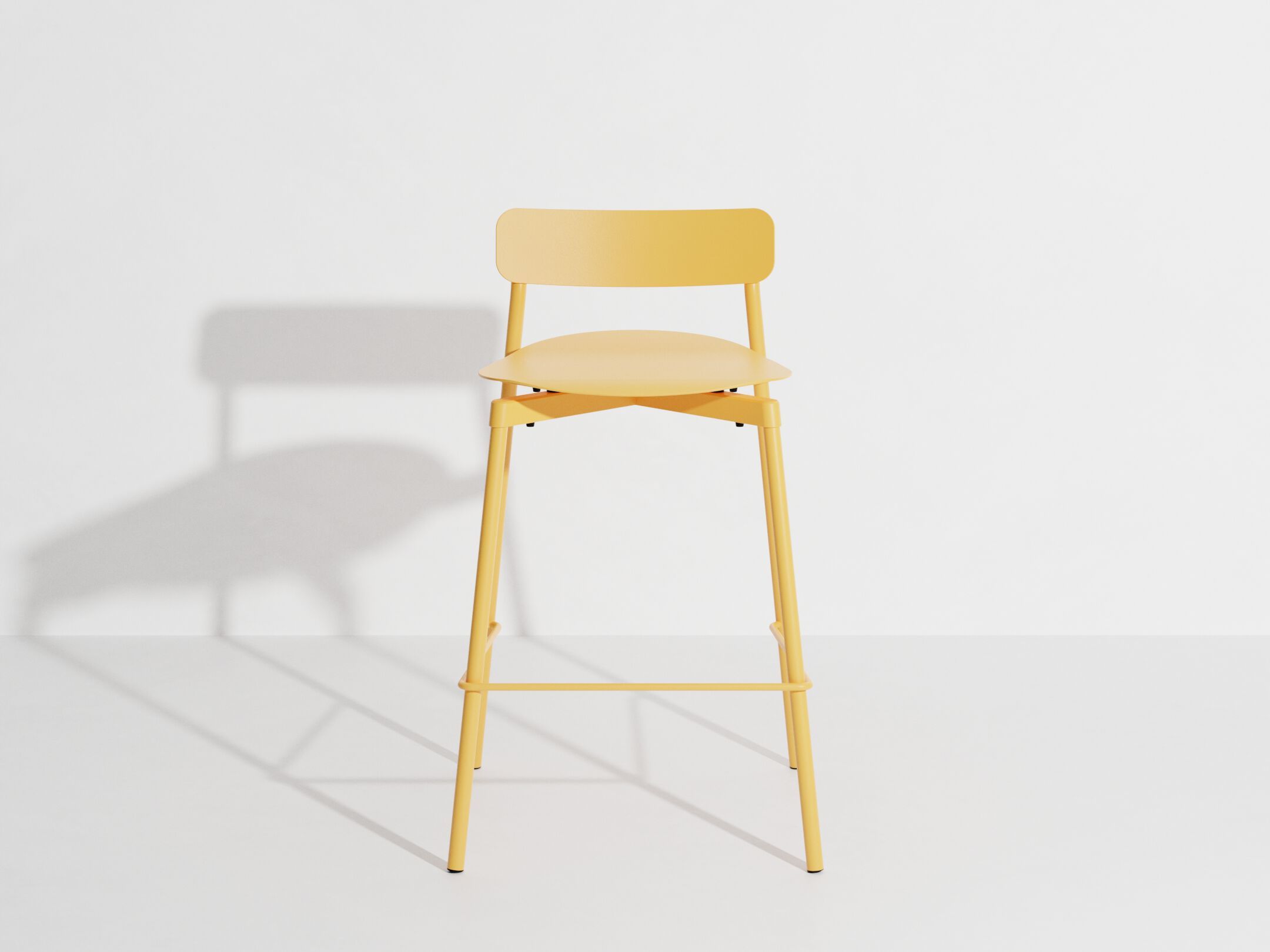 Высокий штабелируемый алюминиевый стул с порошковым покрытием с подставкой для ног Petite Friture Fromme ARCH-00091817 - Вид №14