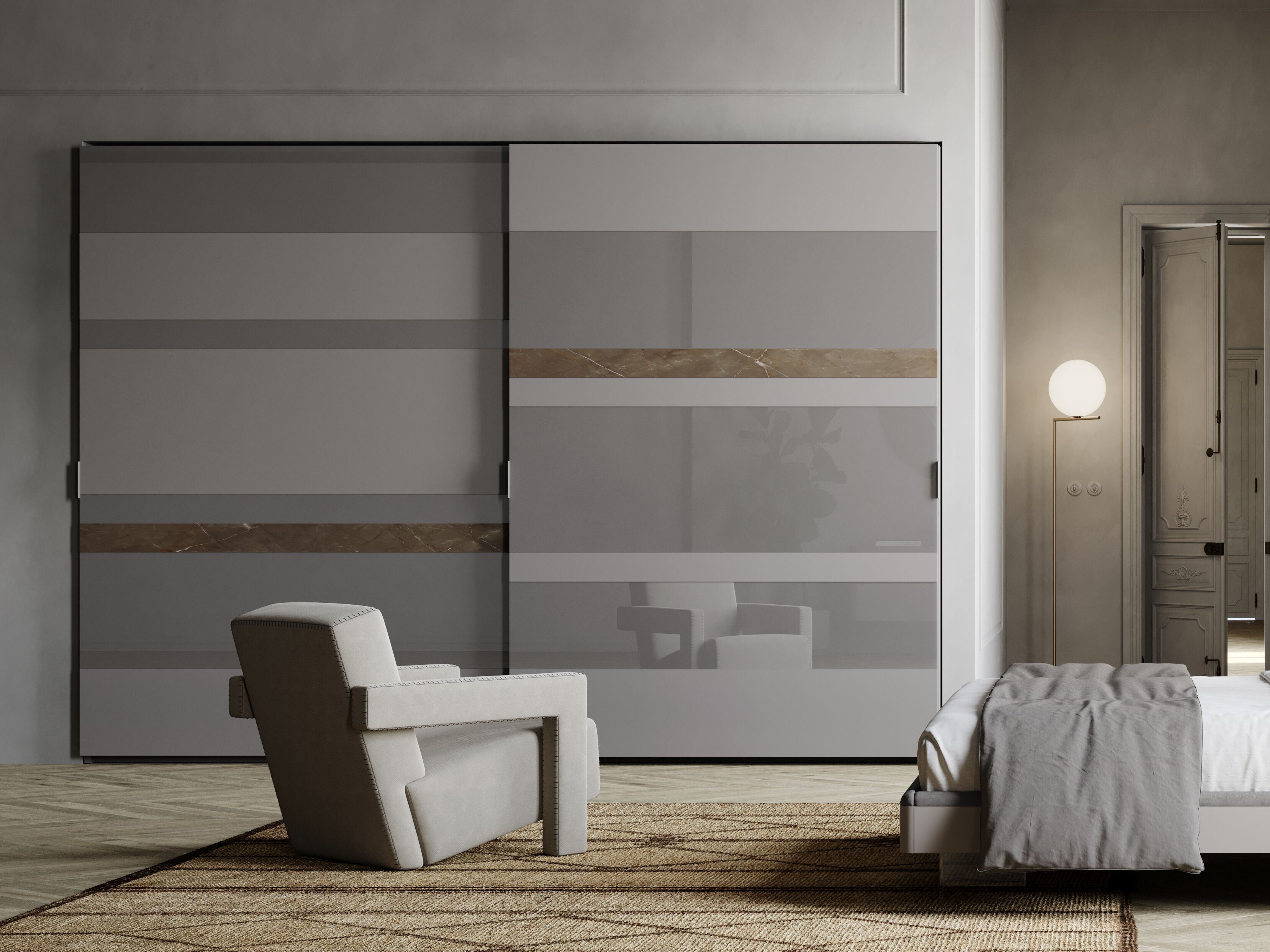 Деревянный шкаф с раздвижными дверями Voltan Prestige ARCH-00151058 - Вид №2