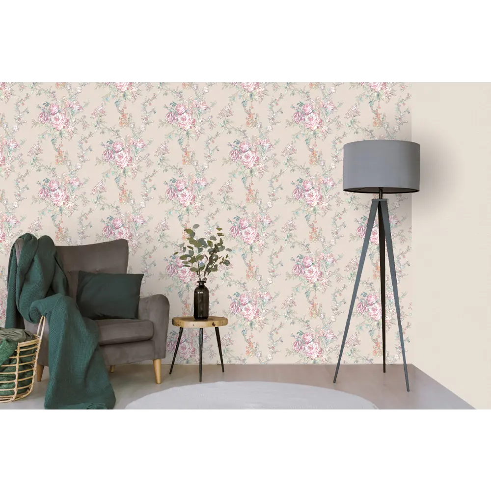 Обои флизелиновые Startdeco Полина бежевые 1.06 м 989222 STLM-2189753 - Вид №3