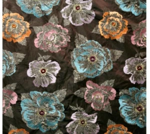 Aldeco Шелковая ткань с цветочными мотивами для штор Ghute T200780001