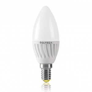 Лампа светодиодная Voltega E14 6.5W 2800К свеча матовая VG1-C2E14warm6W-С 5715