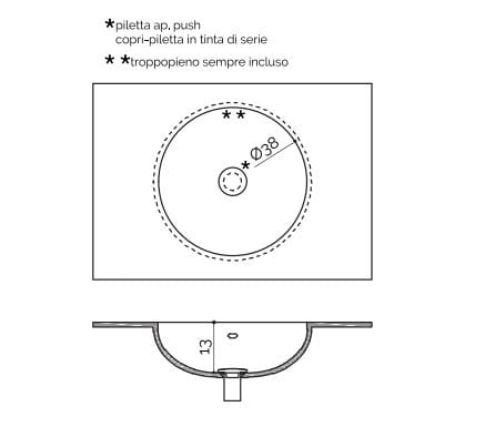 Подвесная раковина Corian® с столешницей Acquapazza Corian ® elements ARCH-00131215 - Вид №3