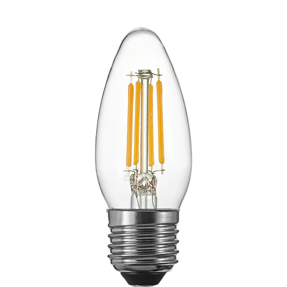 Лампа светодиодная Osram В E27 220/240 В 5 Вт свеча 600 лм холодный белый свет 85306950 STLM-2198956  - Вид №1