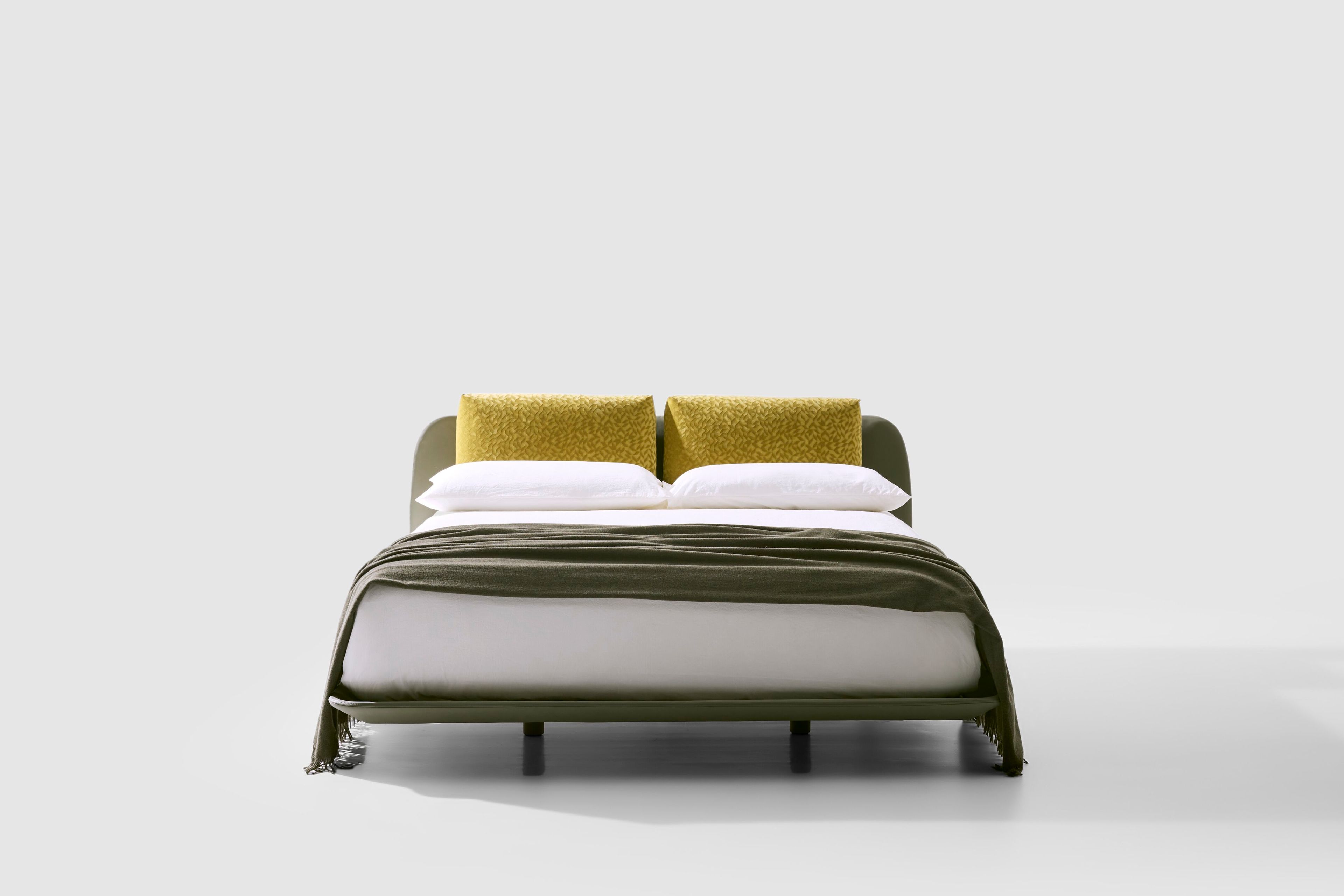 Кожаная двуспальная кровать Bolzan TATA ARCH-00014516 - Вид №1