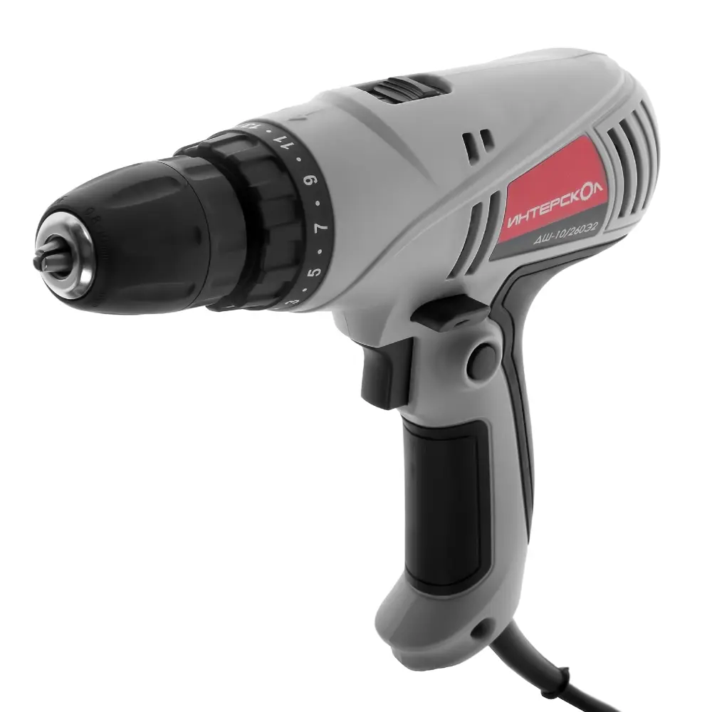 Дрель сетевая безударная Интерскол ДШ-10/260Э2, 260 Вт STLM-2052431