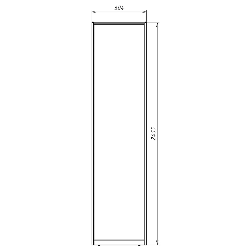 Дверь-купе KONSENSA 244.5x60.4 см МДФ цвет бетон профиль черный STLM-2164913 - Вид №10