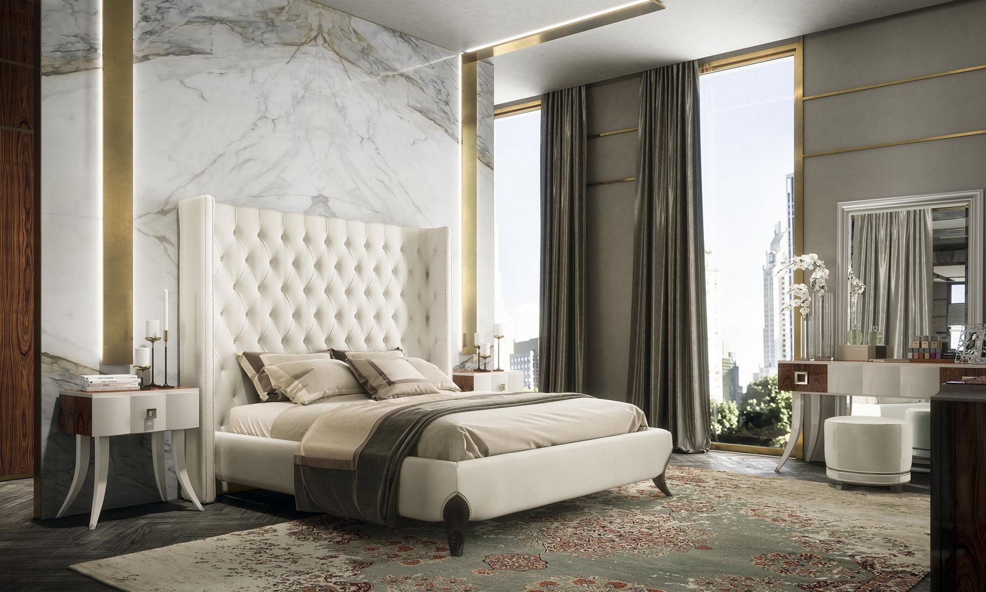 Деревянная прямоугольная тумбочка с ящиками GUERRA VANNI ARCH-00134512 - Вид №3