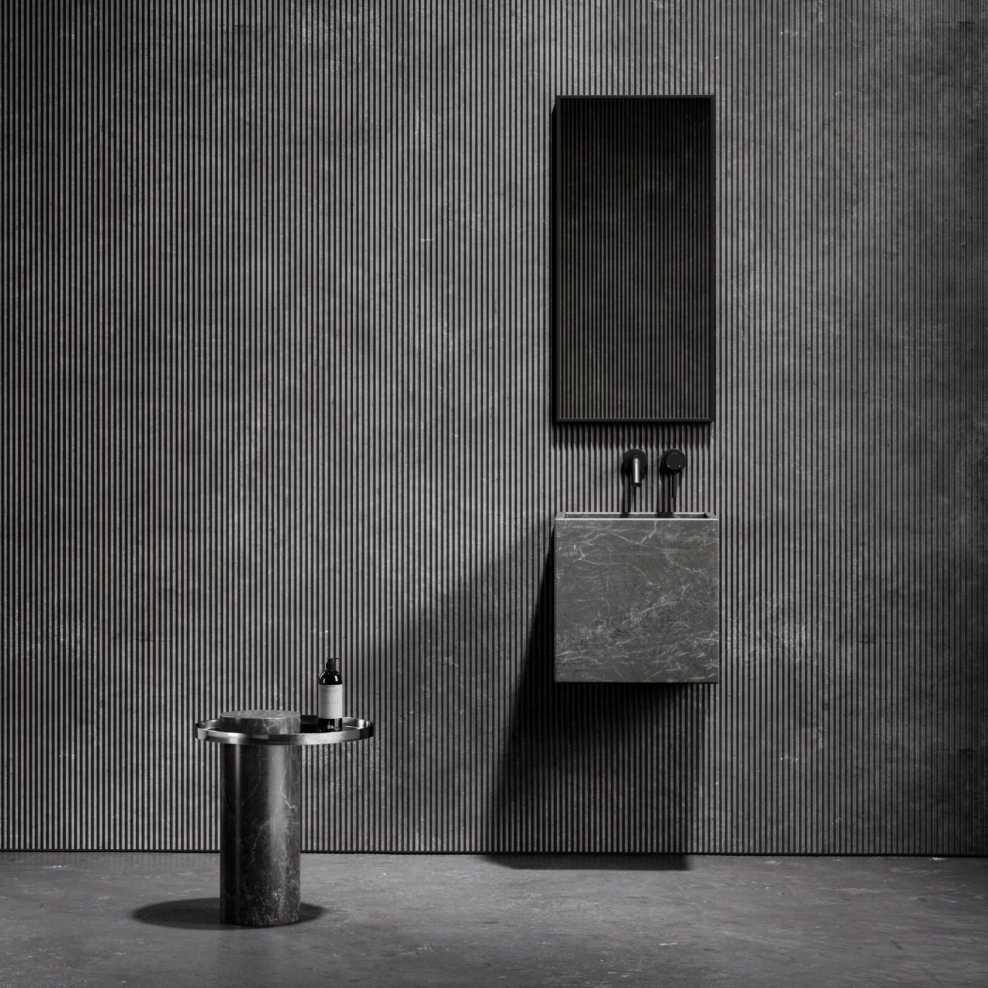 Один квадратный подвесной умывальник из мрамора Pietra Grey LUSSO CINO ARCH-00127429 - Вид №2