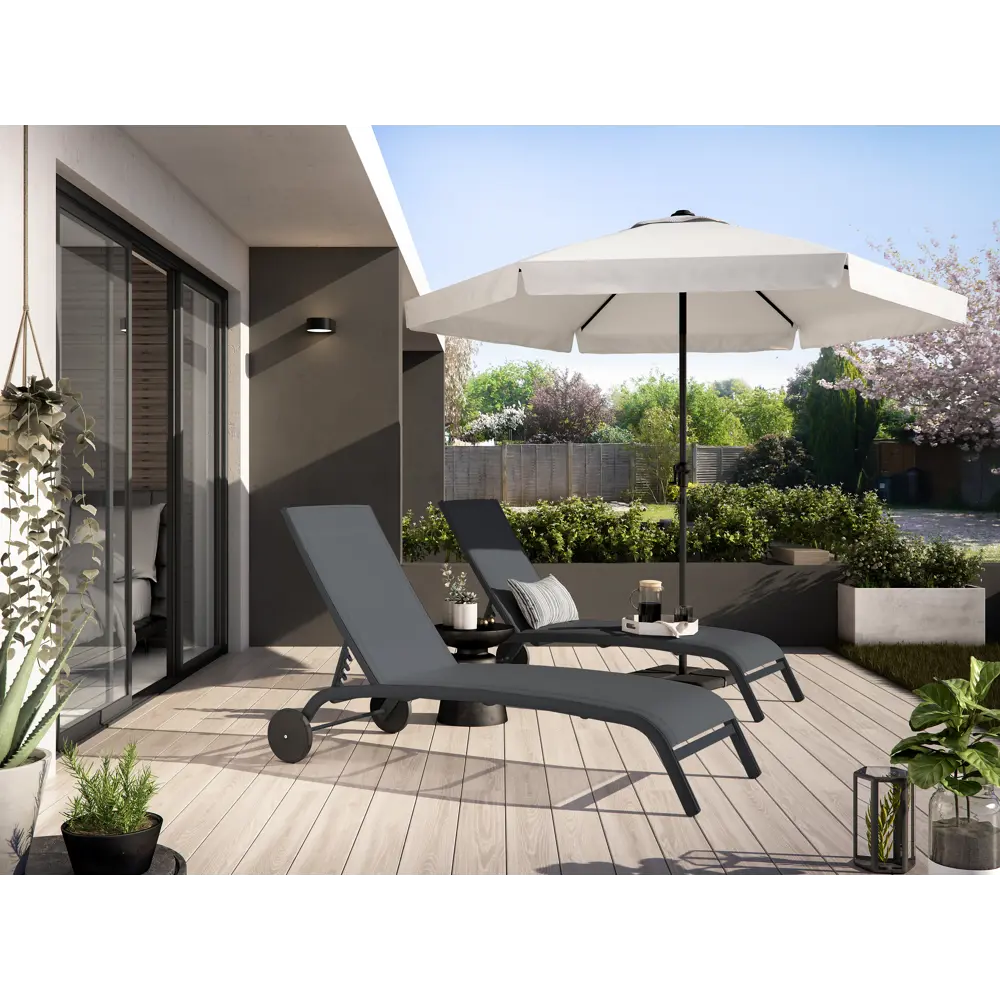 Зонт садовый BEGINIA Avea 300 см белый STLM-2064578 - Вид №9