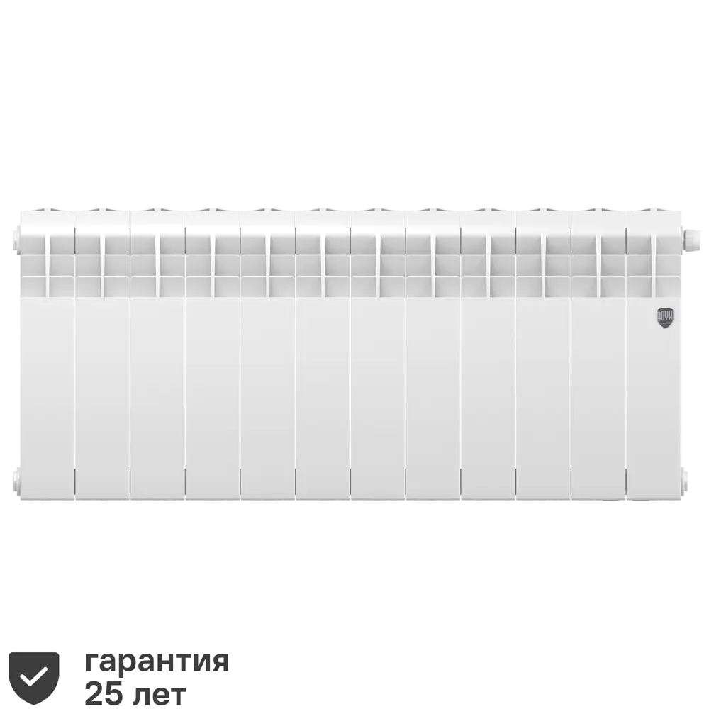 Радиатор секционный Royal Thermo Biliner RTBBTVR35012 350/87 12 секций нижнее правое подключение биметалл белый 82758201 STLM-2027887